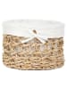 Homla Opbergmand "Hinai" beige/wit - (H)20 x Ø 13 cm