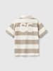 Benetton Poloshirt in Beige/ Weiß