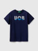 Benetton Shirt donkerblauw