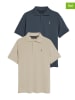 Polo Club 2-delige set: poloshirts - regular fit - beige/grijs