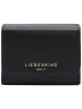 LIEBESKIND BERLIN Leder-Geldbörse "Lillian" in Schwarz - (B)10 x (H)8 x (T)3 cm