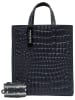 LIEBESKIND BERLIN Leren handtas "Paperbag M" donkerblauw - (B)29 x (H)34 x (D)15 cm