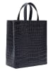 LIEBESKIND BERLIN Skórzana torebka "Paperbag M" w kolorze granatowym - 29 x 34 x 15 cm