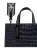 LIEBESKIND BERLIN Leder-Henkeltasche "Paperbag M" in Dunkelblau - (B)29 x (H)34 x (T)15 cm
