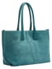LIEBESKIND BERLIN Leder-Schultertasche "Chelsea" in Petrol - (B)36 x (H)28 x (T)15 cm