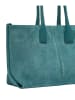 LIEBESKIND BERLIN Leder-Schultertasche "Chelsea" in Petrol - (B)36 x (H)28 x (T)15 cm