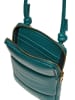 LIEBESKIND BERLIN Leder-Handytasche in Petrol - (B)11 x (H)18 x (T)1,5 cm