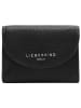 LIEBESKIND BERLIN Leder-Geldbörse "Louisa" in Schwarz - (B)11 x (H)8 x (T)2,5 cm