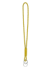 LIEBESKIND BERLIN Skórzany brelok "Lola" w kolorze żółtym - dł. 7 cm
