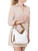 Anna Morellini Leder-Schultertasche "Noalia" in Weiß/ Braun - (B)32 x (H)25 x (T)12 cm