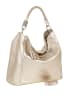 Anna Morellini Leder-Schultertasche "Alessandra" in Gold - (B)38 x (H)36 x (T)14 cm