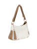 Anna Morellini Leder-Schultertasche "Mia" in Creme - (B)30 x (H)20 x (T)8 cm