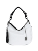 Anna Morellini Leder-Schultertasche "Fiorella" in Weiß - (B)30 x (H)27 x (T)9 cm