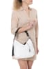 Anna Morellini Leder-Schultertasche "Fiorella" in Weiß - (B)30 x (H)27 x (T)9 cm