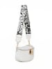 Anna Morellini Leren schoudertas "Domenica" wit - (B)19 x (H)15 x (D)8 cm