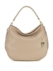 Anna Morellini Leder-Henkeltasche "Sylvana" in Beige - (B)33 x (H)30 x (T)11 cm