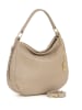 Anna Morellini Leder-Henkeltasche "Sylvana" in Beige - (B)33 x (H)30 x (T)11 cm