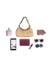 Anna Morellini Henkeltasche "Santina" in Beige - (B)20 x (H)17 x (T)8 cm