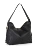 Anna Morellini Leder-Schultertasche "Milina" in Schwarz - (B)37 x (H)28 x (T)14 cm