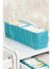 Colourful Cotton Opbergmand turquoise - (B)41 x (H)12 x (D)11 cm