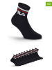 Fila 9er-Set Socken in Schwarz