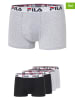Fila 4er-Set Boxershorts in Grau/ Schwarz