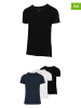 Fila 3er-Set Shirts in Schwarz, Dunkelblau und Weiß