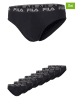 Fila 8er-Set Slips in Schwarz