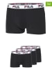Fila 3er-Set Boxershorts in Schwarz