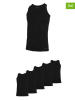 Fila 5er-Set Unterhemden in Schwarz