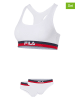 Fila 3tlg. Wäscheset in Weiß/ Dunkelblau/ Rot