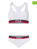 Fila 2-delige ondergoedset wit/donkerblauw/rood