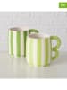 Boltze 2-delige set: koppen "Bolero" groen/wit