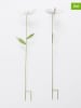 Boltze 2-delige set: tuinstekers "Darina" groen/wit - (H)100 cm