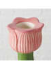 Boltze Kaarshouder "Elisa" groen/lichtroze - (H)14 cm