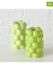 Boltze 2-delige set: kaarshouders "Verdura" groen - (H)12 cm