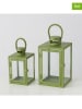 Boltze 2-delige set: lantaarns "Arana" groen