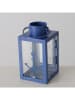 Boltze 3-delige set: lantaarns "Hallig" wit/blauw - (H)11 cm