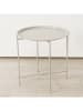 Boltze Couchtisch "Rocko" in Beige - (H)46 x Ø 46 cm