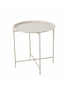 Boltze Couchtisch "Rocko" in Beige - (H)46 x Ø 46 cm