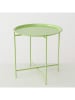 Boltze Salontafel "Rocko" lichtgroen - (H)46 x Ø 46 cm