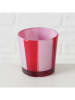 Boltze 2-delige set: theelichthouders "Tisano" wit/lichtroze/rood - (H)6 x Ø 6 cm