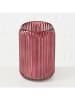 Boltze 2-delige set: windlichten "Remsa" roze/lichtroze - (H)12,5 x Ø 8 cm