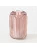 Boltze 2-delige set: windlichten "Remsa" roze/lichtroze - (H)12,5 x Ø 8 cm