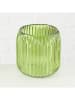 Boltze 2er-Set: Windlichter "Remsa" in Grün - (H)8,5 x Ø 8 cm
