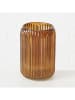 Boltze 3er-Set: Windlichter "Remsa" in Beige/ Hellbraun - (H)12,5 x Ø 8 cm