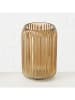 Boltze 3er-Set: Windlichter "Remsa" in Beige/ Hellbraun - (H)12,5 x Ø 8 cm