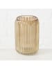 Boltze 3er-Set: Windlichter "Remsa" in Beige/ Hellbraun - (H)12,5 x Ø 8 cm