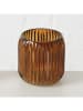 Boltze 3er-Set: Windlichter "Remsa" in Beige/ Hellbraun - (H)8,5 x Ø 8 cm