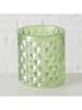 Boltze 3-delige set: windlichten "Siara" groen - (H)9 x Ø 8 cm